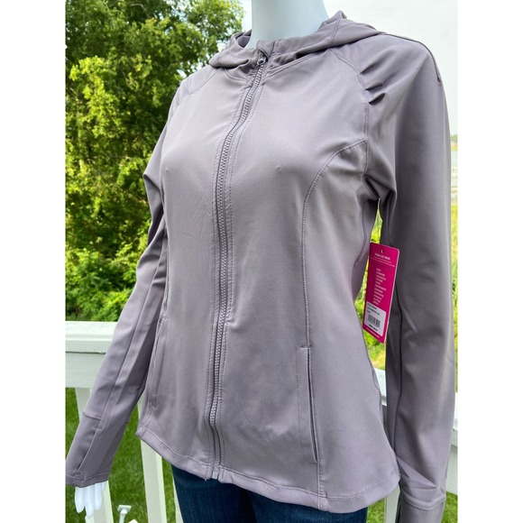 Yogalicius Full Zip Jacket with hoodie frosted lilac SZ XS * wom166 - Picture 3 of 12